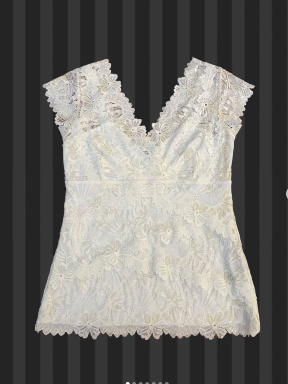 Vintage Le Château beaded lace top